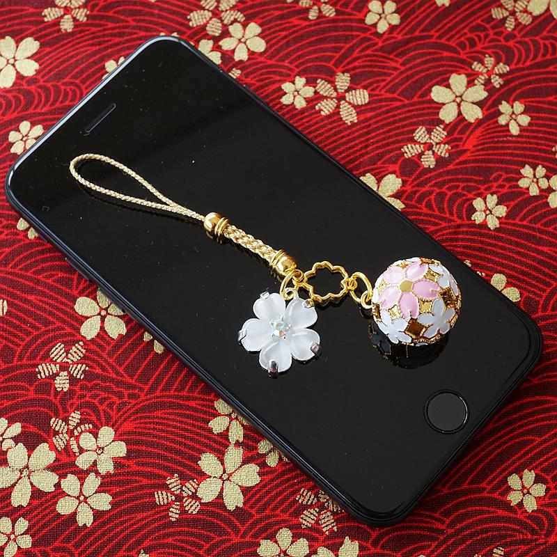 【京闪送】清水寺樱花铃铛清水寺樱花铃铛日本御守手机链挂饰手机挂件