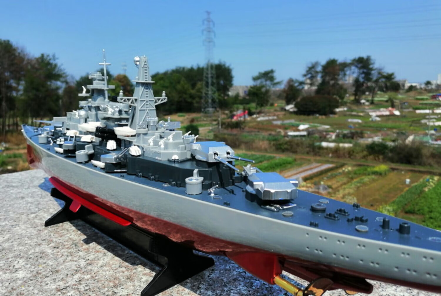 遥控军舰超大遥控船儿童电动玩具轮船军舰男孩快艇充电航空母舰军事