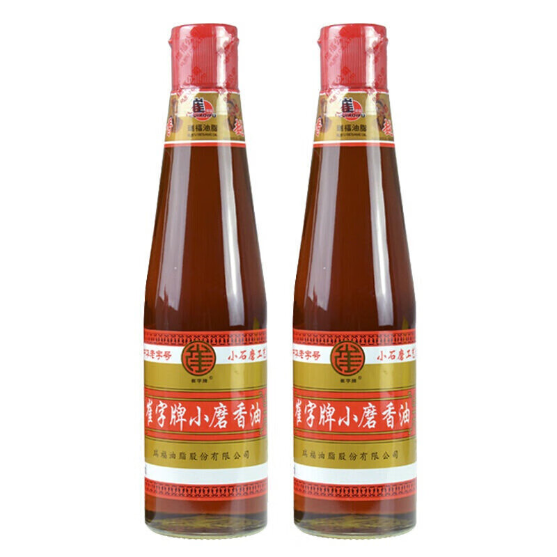 崔字香油麻汁中华崔字芝麻小磨香油凉拌点蘸火锅蘸料小磨香油448mlx1