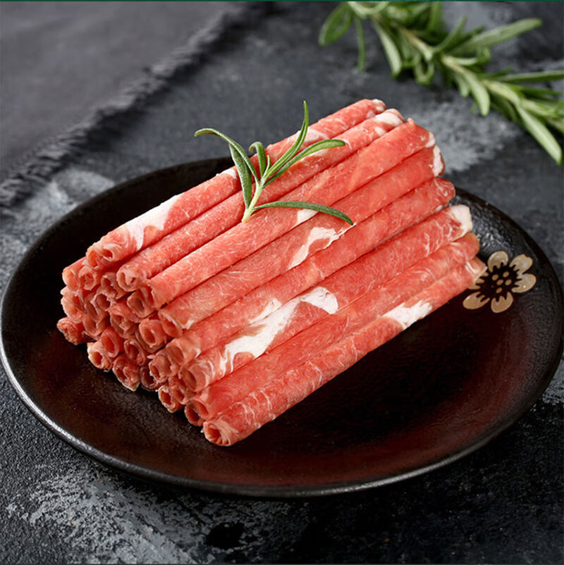 草原人内蒙古羊肉卷牛肉卷涮羊肉火锅食材新鲜羔肥牛片顺丰2斤肥牛片2