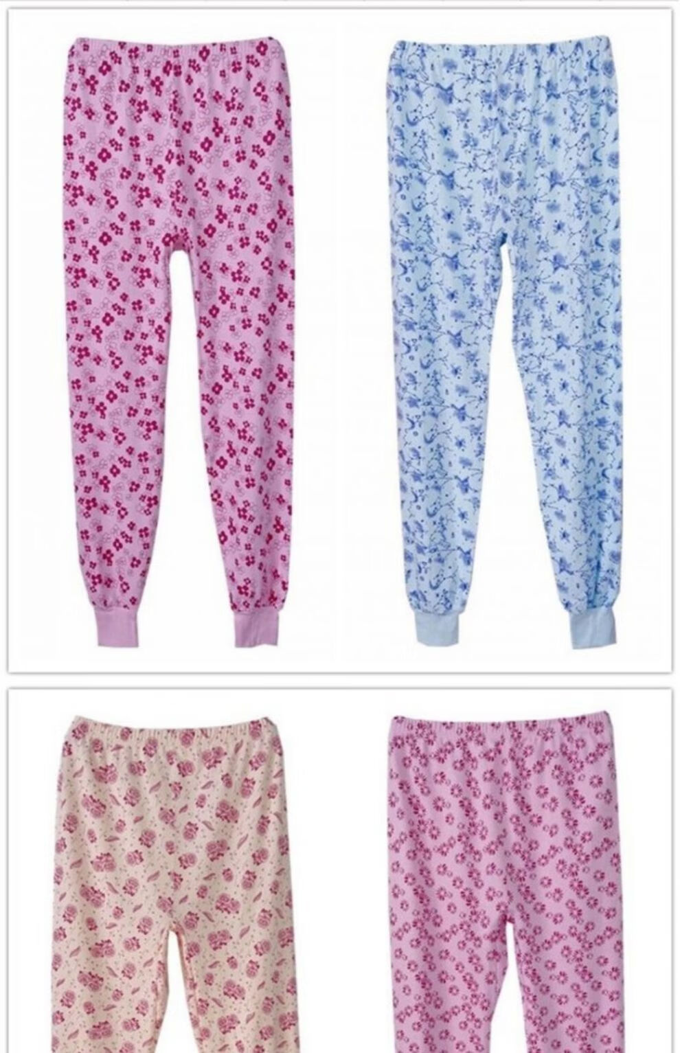 慕枫晴女士纯棉花秋裤打底厚棉毛裤 中老年全棉加肥加大高腰线裤保暖