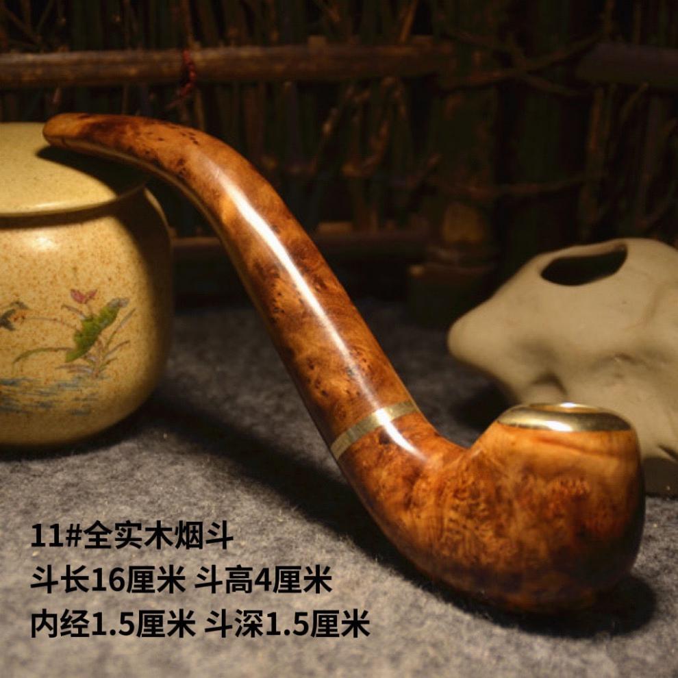 麻梨疙瘩烟斗老料满瘤花老式手工麻利烟袋斗树根弯直烟嘴国货之光 11