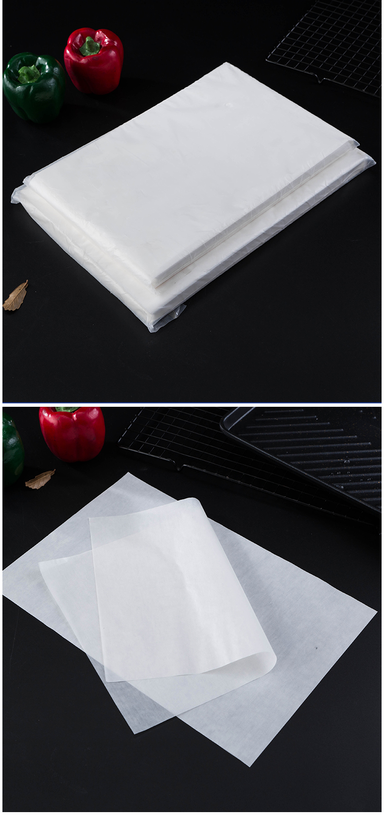 无烟纸上烧烤纸加厚方形烤纸韩式烤肉烤盘纸烤箱硅油纸不粘吸油纸20