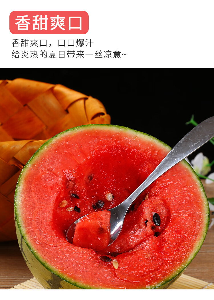 小糖丸西瓜水果新鲜手撕冰糖瓜好早春红玉2k当季现摘整箱 12斤【图片
