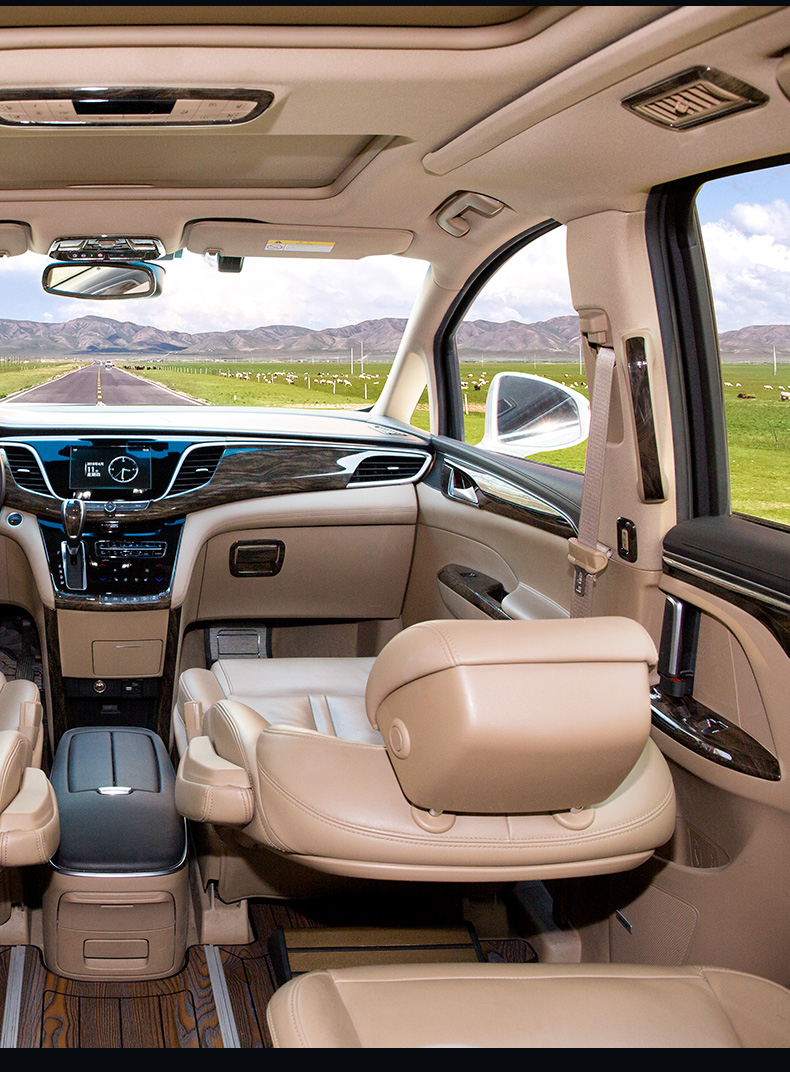 适用于别克gl8改装桃木方向盘中控面板玻璃升降陆尊es商务车内饰配件