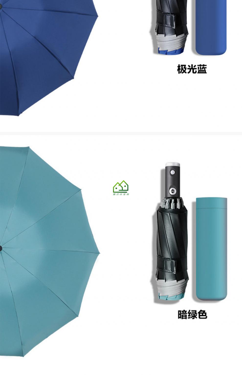 全自动雨伞男女折叠大号结实晴雨两用紫外线遮太阳车载反向伞wt全自动