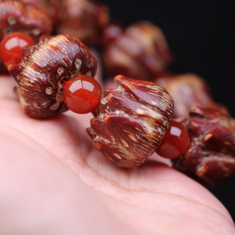 天i然滴血莲花菩提手串 滴血莲花菩提子手链 滴血莲花文玩 滴血莲花