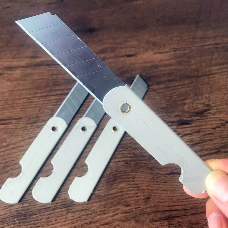 麒柠大号不锈钢美工刀片铅笔刀小学生削笔刀文具刀裁纸刀方便折叠小刀