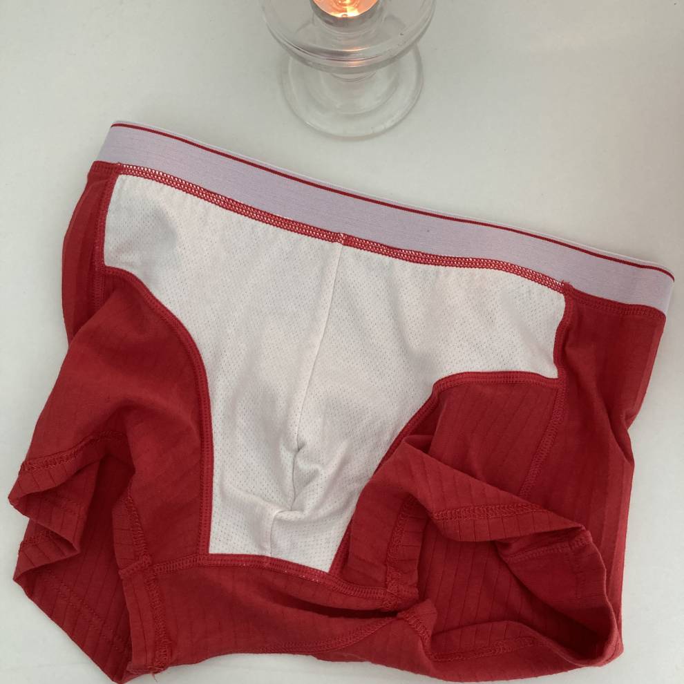 纯棉大红色本命年女士弹力透气底裤衩性感短裤头华夫格丝带女mxxxl