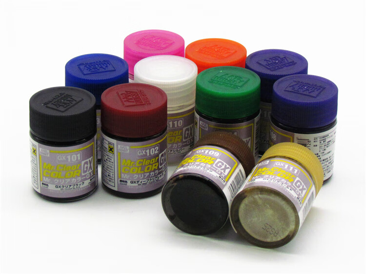 田宫俊作郡士透明色 君士高达军事模型油性光泽漆18ml gx101-113 gx10
