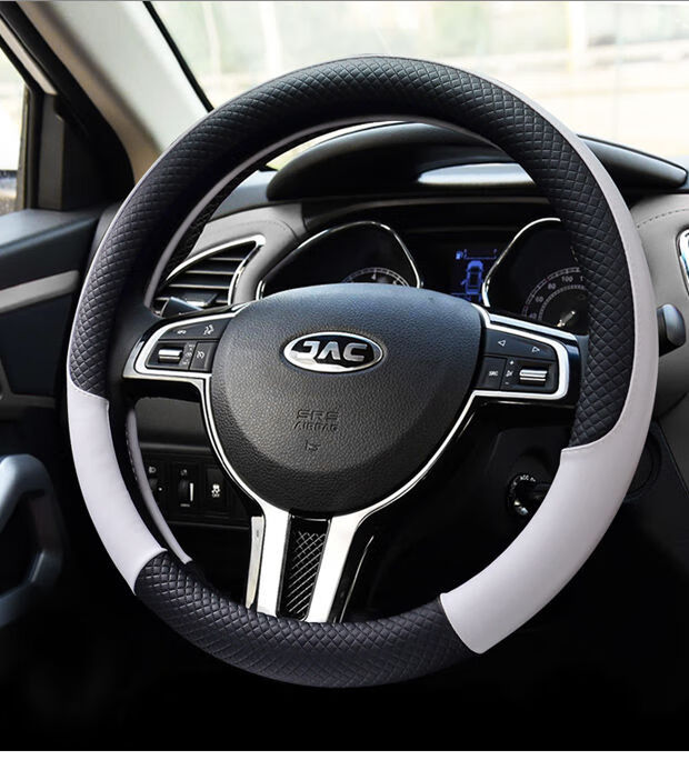 适用江淮iev6ea50瑞风s4s3s7m4m3r3s2皮革方向盘套黑紫色运动款瑞风s5