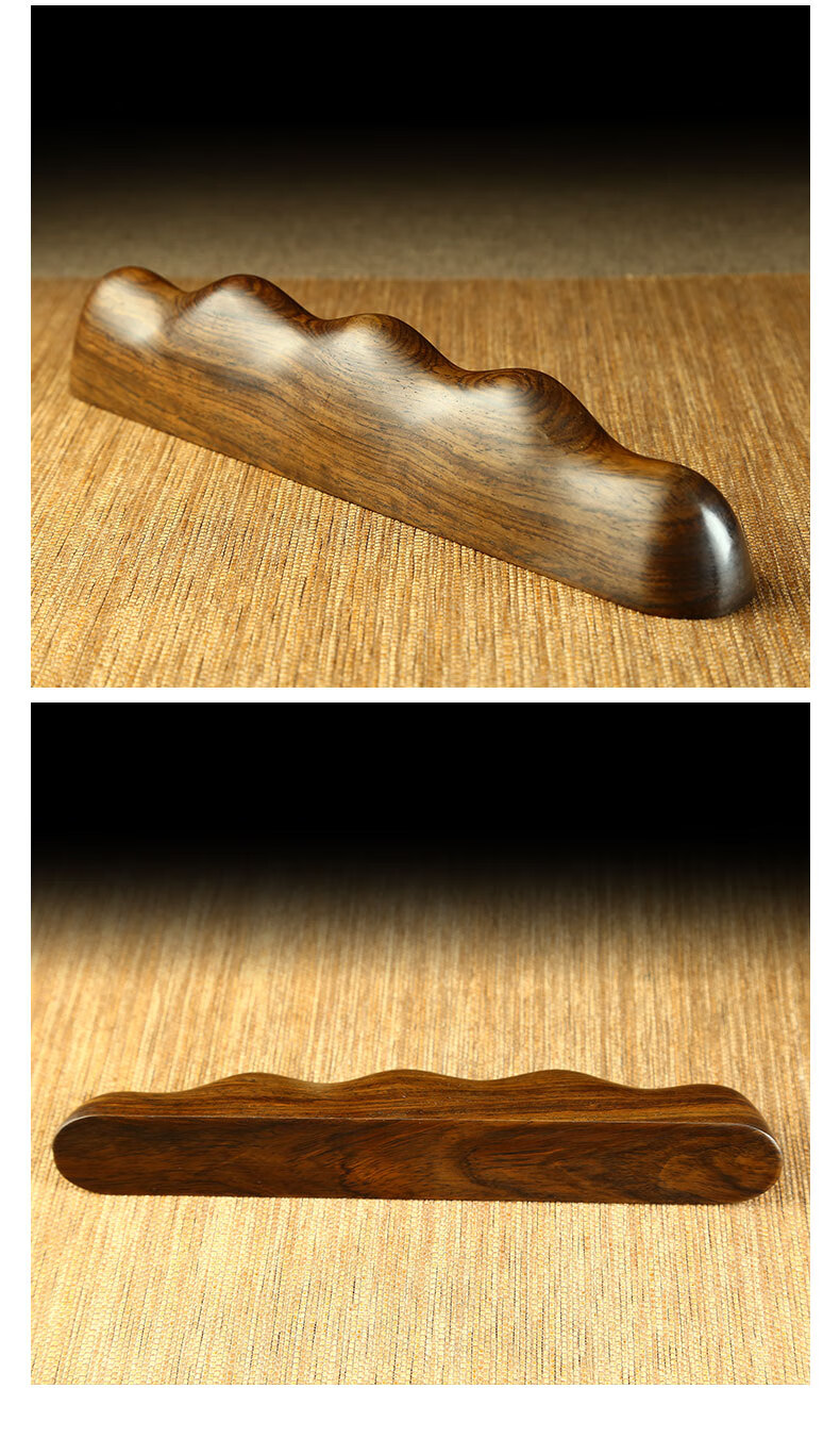 砚师傅文房四宝笔搁镇纸大号毛笔笔搁书法用品实木笔搁笔山中式简约