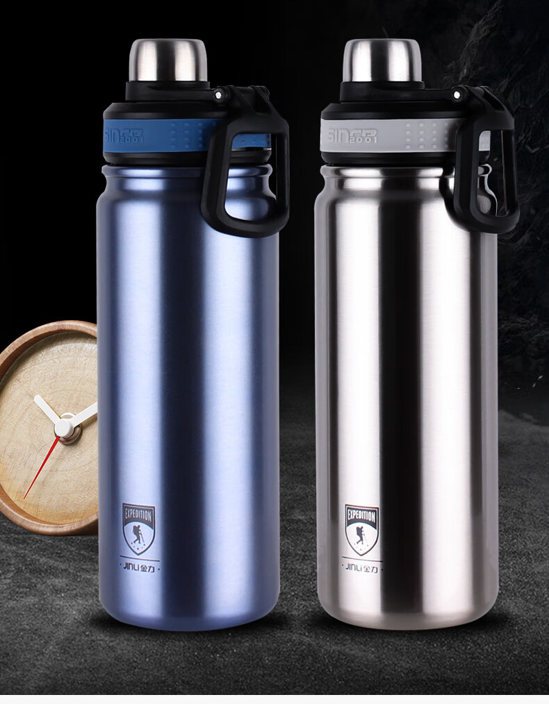 2022新款金力保温杯金力运动保温带手提大容量便携不锈钢水杯学生户外