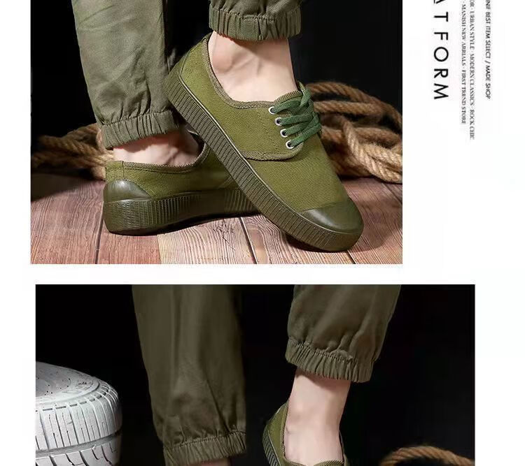 解放鞋男农田军训黄胶鞋农民工工地干鞋子作训劳保鞋迷彩鞋防护联名款