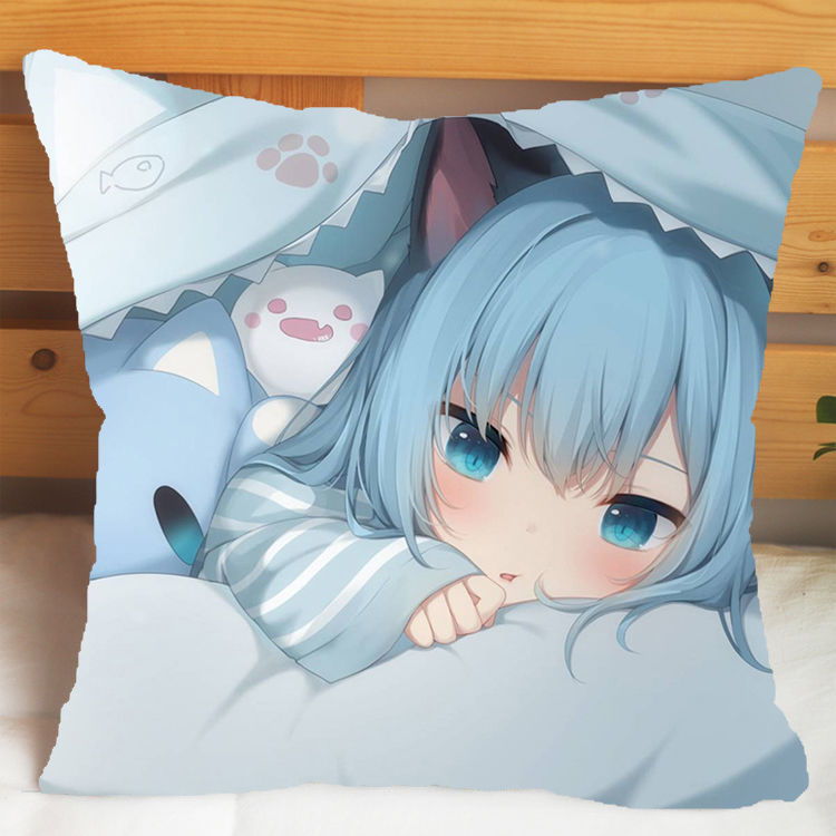 二次元周边卡通靠垫男女朋友生日礼物枕套535x35厘米特小枕头双面含芯