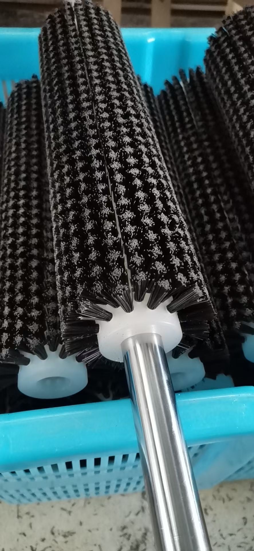 工业尼龙丝滚筒毛刷辊内孔空心圆形筛沙机滚刷砖机械清洗刷