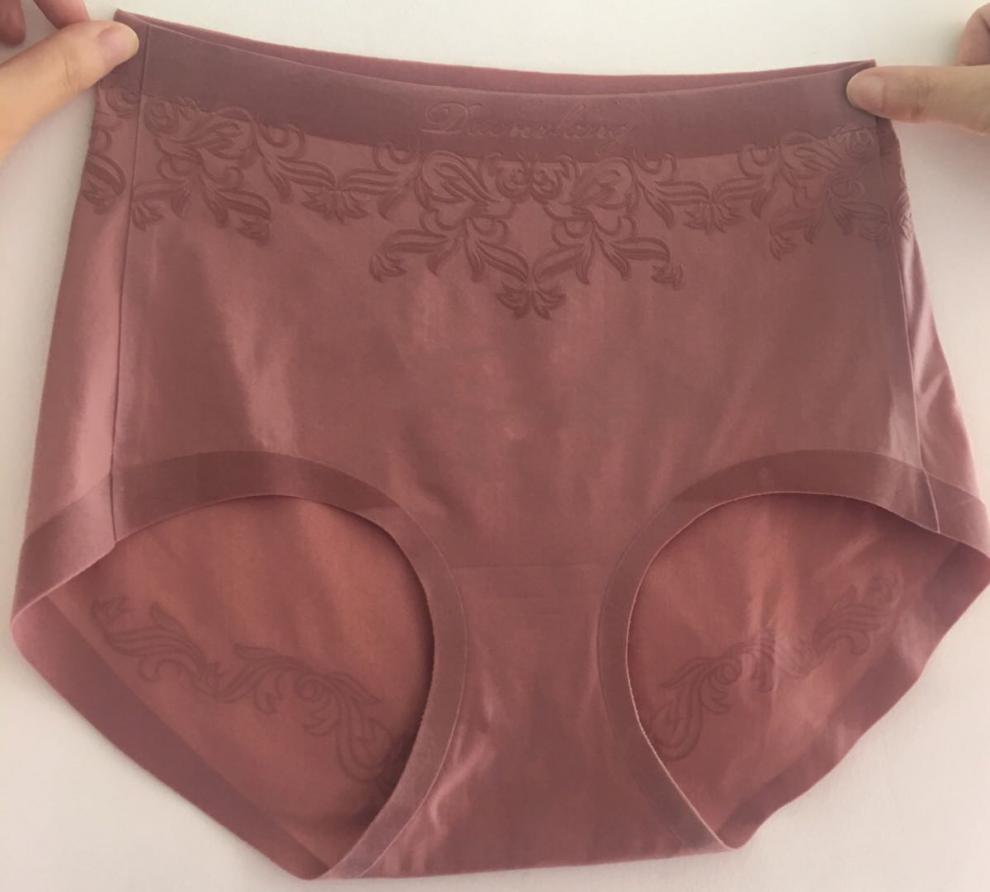 恭喜夺冠朵女郎中腰淑型裤无痕内裤女裤银离子2条魅力黑均码