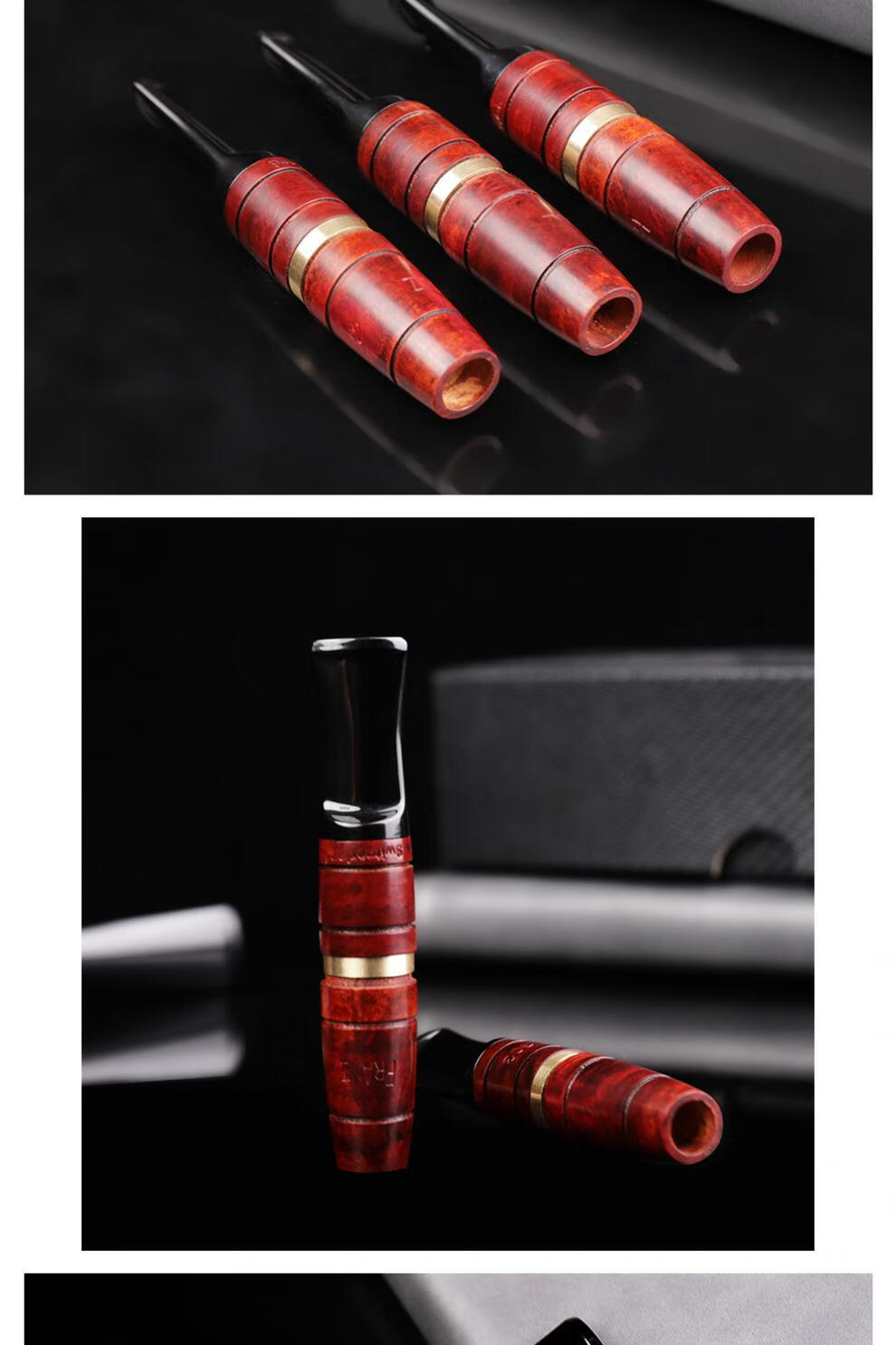 木香香菸过滤烟嘴石楠木过滤嘴木质9mm活性炭滤芯烟嘴过滤器ba0002
