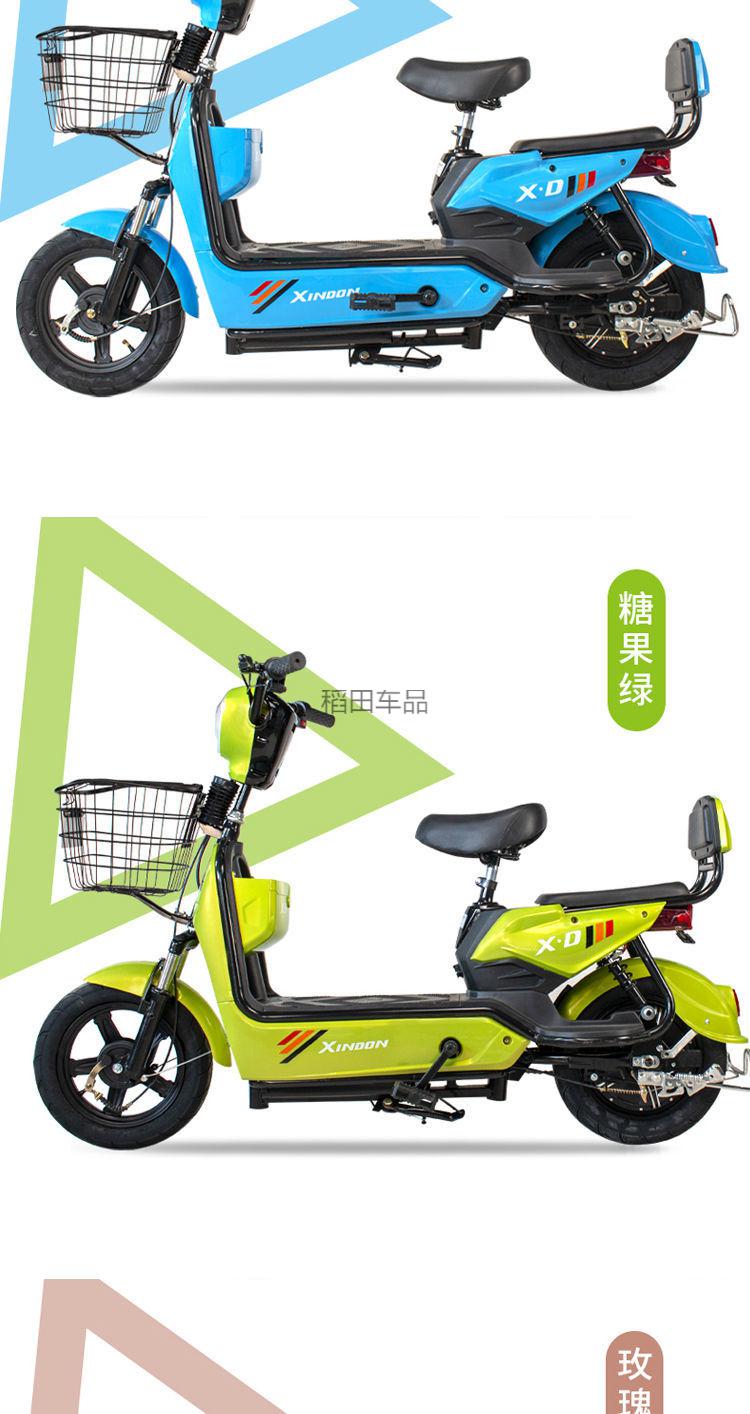 新国标电动车带脚蹬48v电瓶车摩托车成人电动自行车金鹰款电动车酷