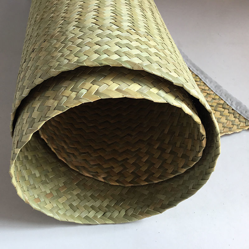 月半迷城传统手工编织可折叠蒲草席15米12米05米夏季天然凉席海草编