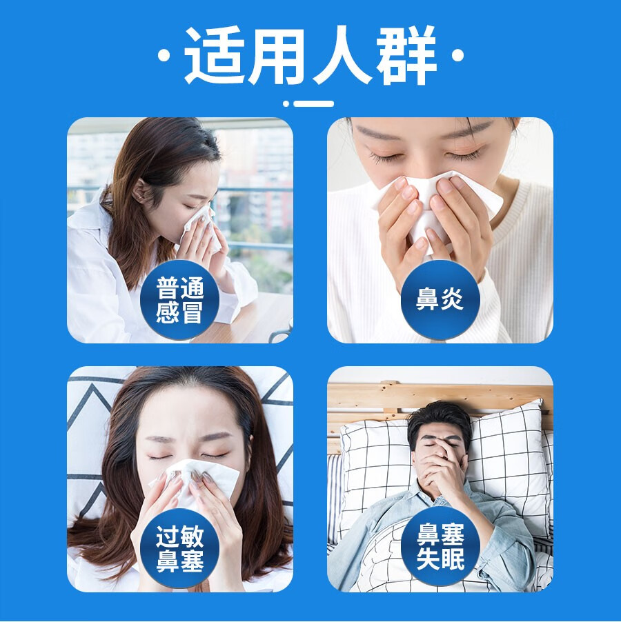 中美史克新康泰克鼻炎过敏鼻塞通气鼻贴10片盒1盒透明体验装