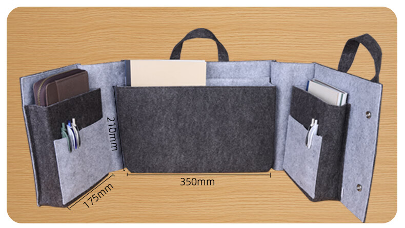 日本kokuyo国誉墙墙包收纳包便携商务手提折叠移动14寸收纳箱棕色中号