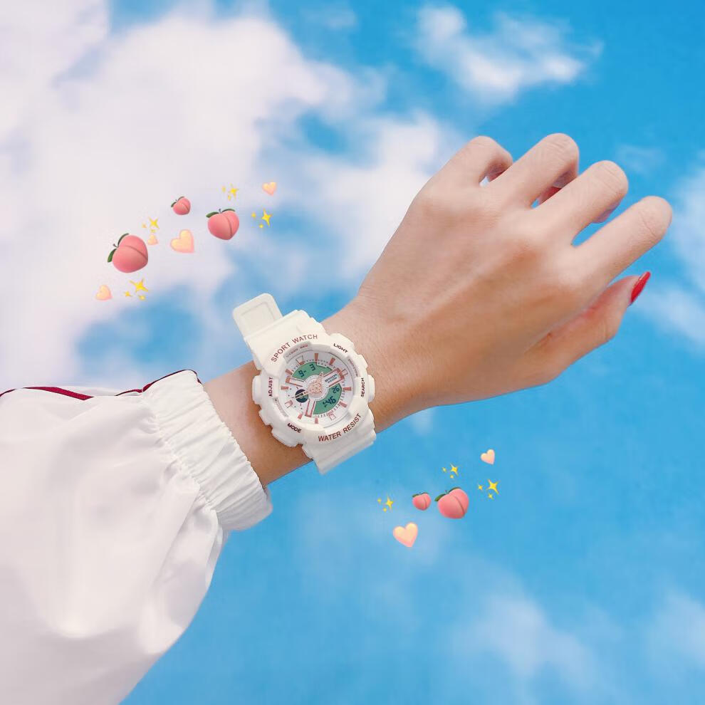 【官方旗舰】卡西欧(casio)钢铁之心手表同款雾霾蓝女ins风简约气质