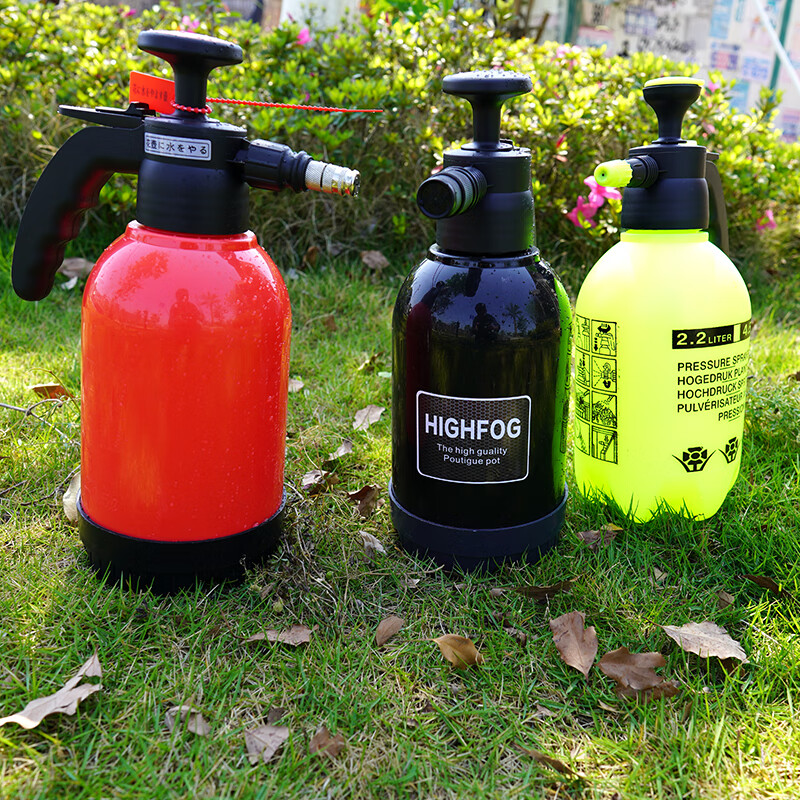 款浇花小喷壶家用洗车气压式喷雾器压力喷雾瓶红黑蓝色3升蓝色