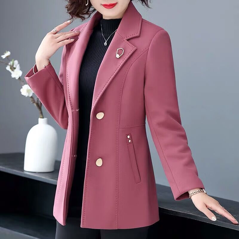 禹洛小西装外套女小西服妈妈秋装外套短款40岁50中老年女春秋小西装