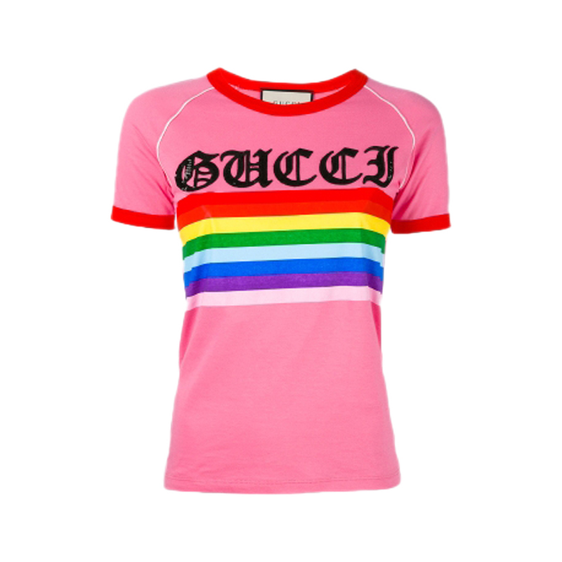 gucci古驰女士粉色短袖t恤粉红色xxs码