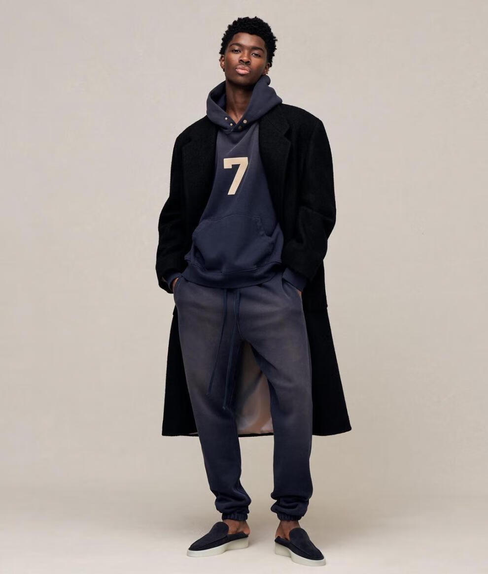 fog卫衣第七季旗舰 fear of god第七季主线essentials高街字7红色连帽