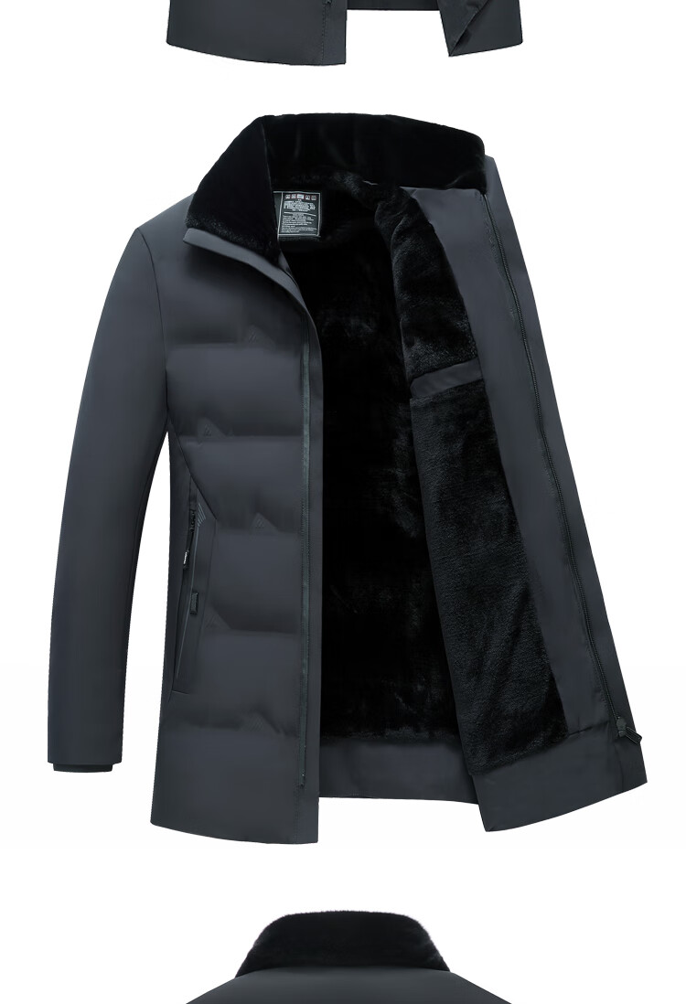 jeep吉普特价捡漏棉衣外套男冬季中老年加绒加厚爸爸冬装棉袄2021新款