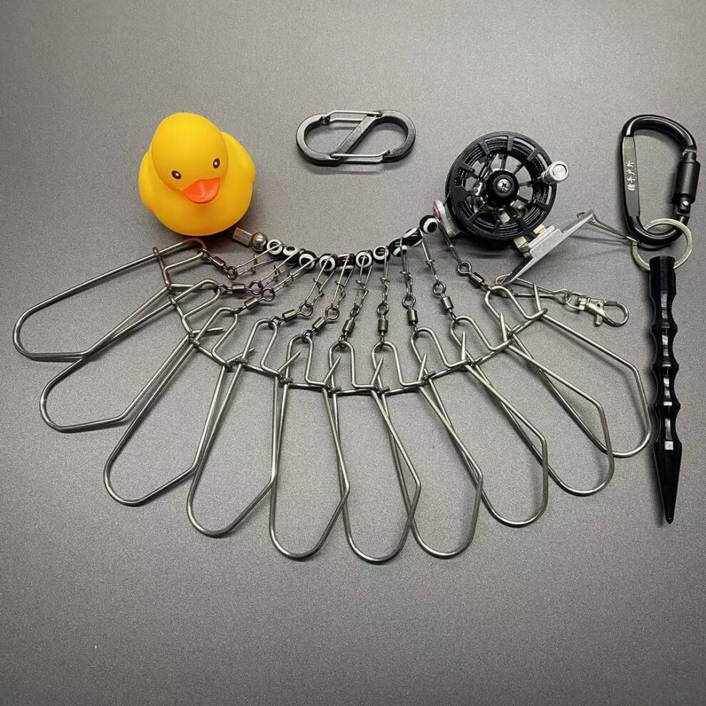 路亚活鱼扣锁鱼器鱼扣锁鱼扣活鱼锁扣鱼器多功能便携式微物大物扣红10