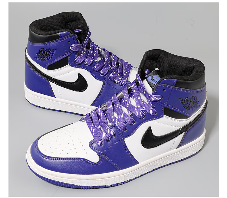 aj1鞋带 艺术黑白色14泼墨绳男女ins潮af1blazer彩色 1号-白底黑墨 12