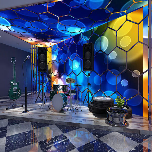 背景布星空舞台炫酷打碟快手3立体唱歌间背景墙直播大气12米宽15高