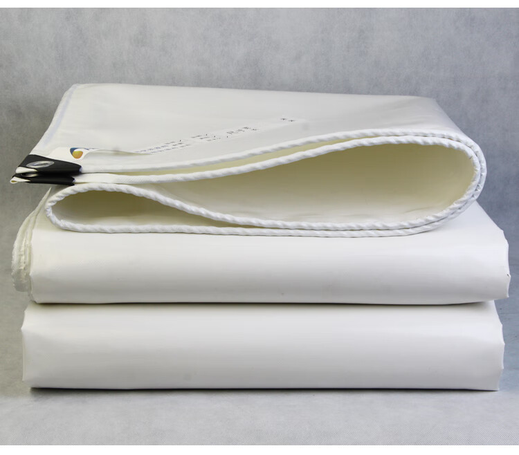 加厚刀刮布喷绘广告油布篷布膜布搭棚雨布推拉帆布停车棚布白色 3x3米