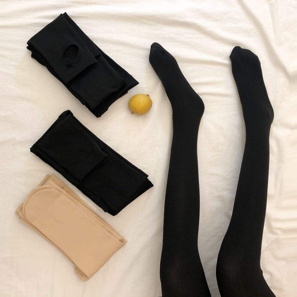 脚踩打底裤连袜丝袜女春秋季2021百搭加绒薄绒黑色连脚打底丝袜显瘦