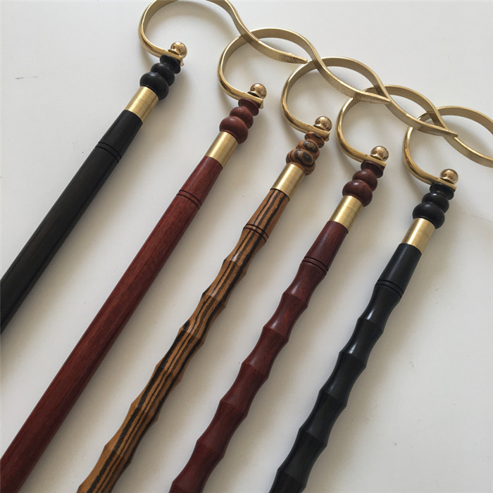 鸟笼挂杆挂钩鸟笼配件乌木红木挂杆不锈钢伸缩加长鸟用品赤兔马 小号