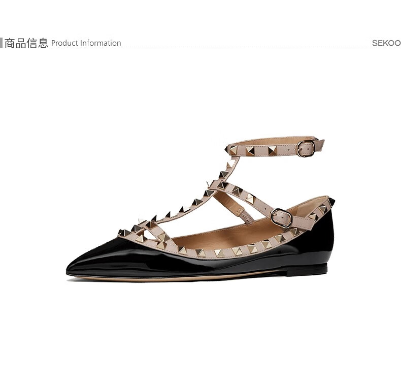 【礼物】valentino华伦天奴女鞋铆钉时尚休闲平底单鞋 p45 粉色 35.