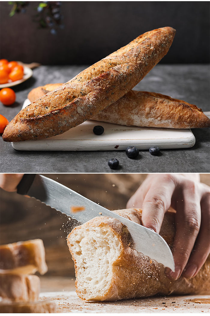 肥棍面包 法式法棍面包j脂健康硬面包法棒全麦法棍长棍无蔗糖无油面包