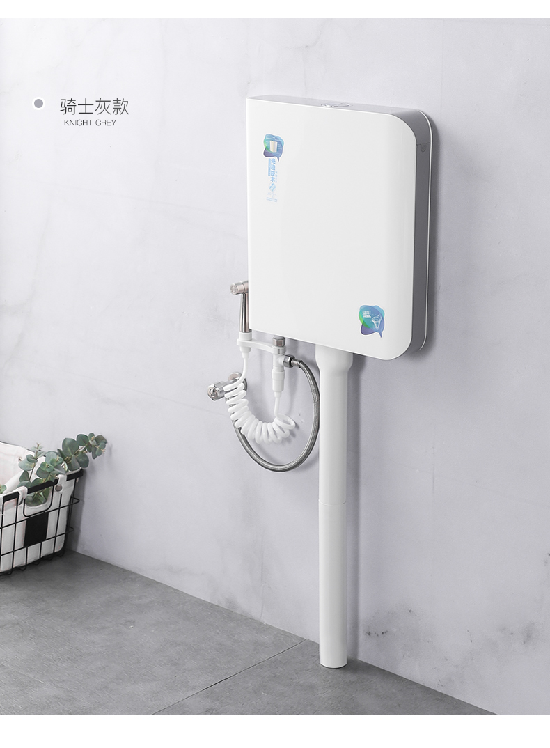 科勒时尚水箱家用卫生间冲水箱节能蹲便器蹲坑蹲厕a款水箱角阀软管