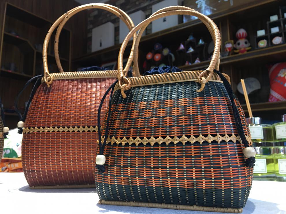 纯手工编织竹编手袋竹制品手提袋复古手提包手提篮采摘挎篮收纳篮