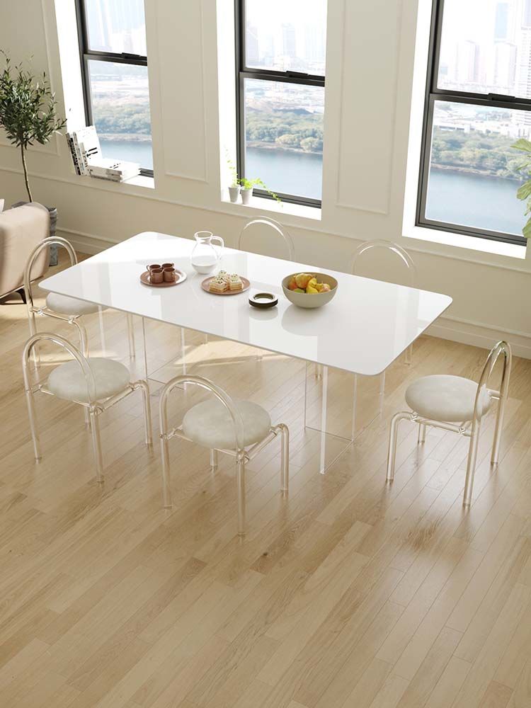 6*80依诺餐桌 亚克力椅*4【图片 价格 品牌 报价】-京东