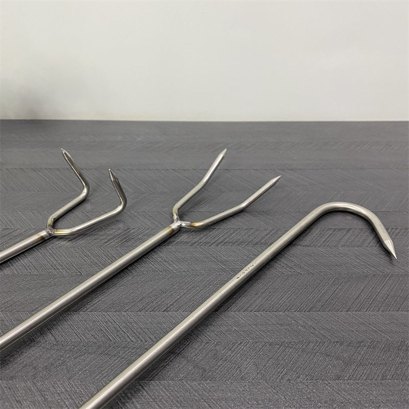 不锈钢捞肉钩卤肉叉长柄抓钩煮肉叉子猪肉钩叉加长肉钩子家用工具勾叉