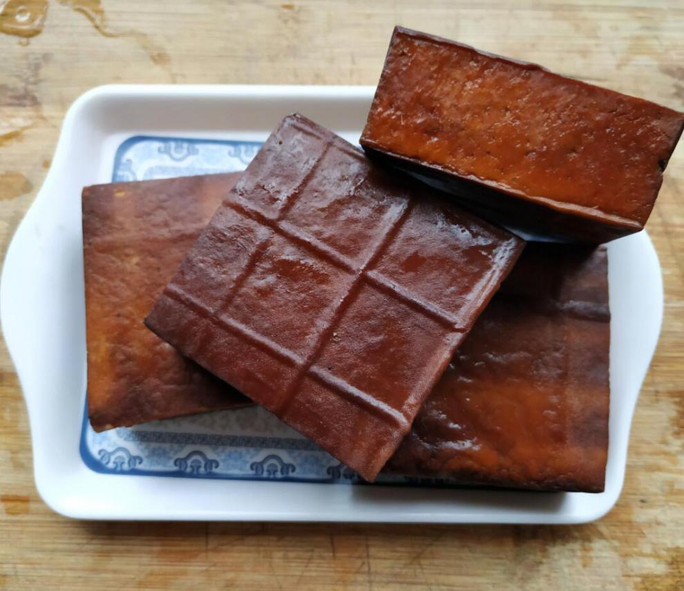 石梯柴火烟熏豆腐干农家腊豆干五香豆干四川达州特产下酒小吃零食 石