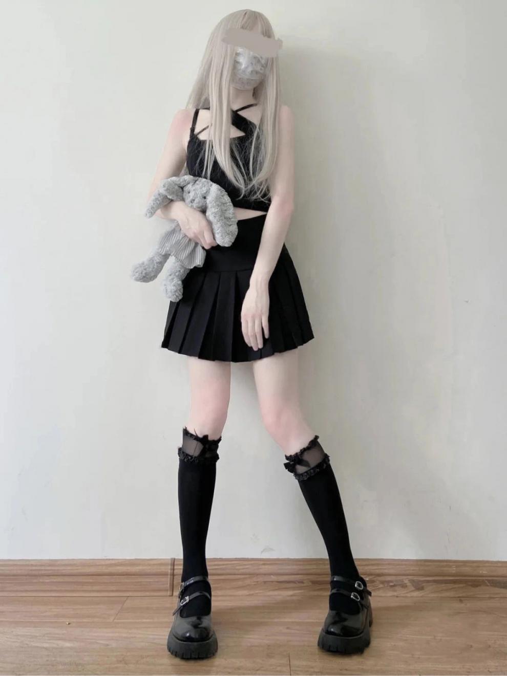 日系蕾丝花边中筒袜甜美纯欲蝴蝶结jk小腿袜夏秋lolita蕾丝蝴蝶结白色