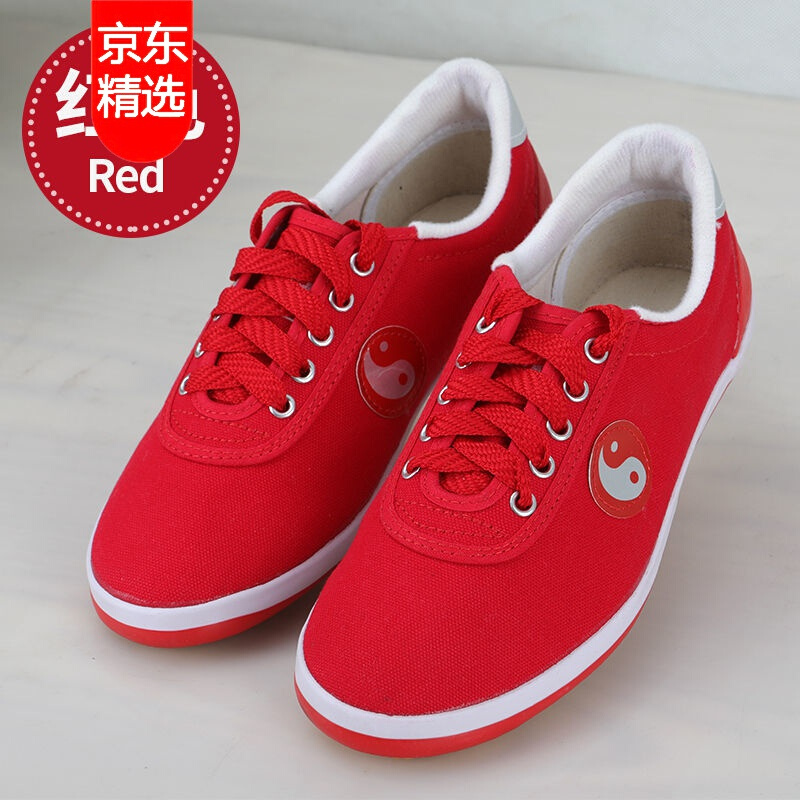 夏季新款太极鞋新款太极鞋男女款牛筋软底帆布透气表演练功运动鞋武术