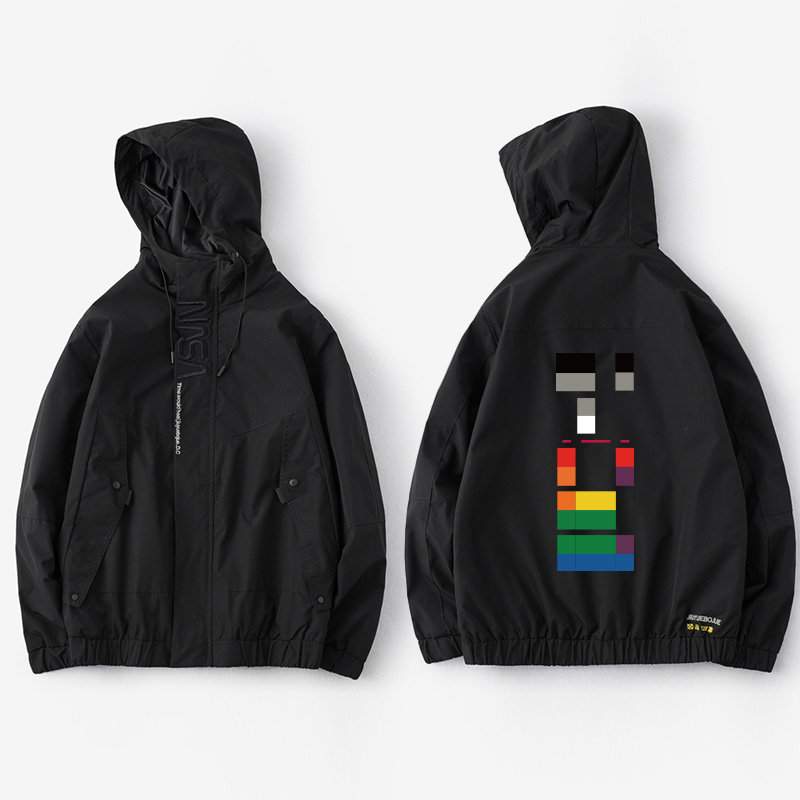 宝凡柏酷玩乐队coldplay摇滚乐队夹克连帽拉链开衫外套衣服男粉丝周边