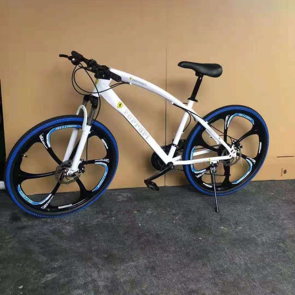 【京选品质】法拉利自行车新款法拉利山地自行车26寸一体轮折叠变速