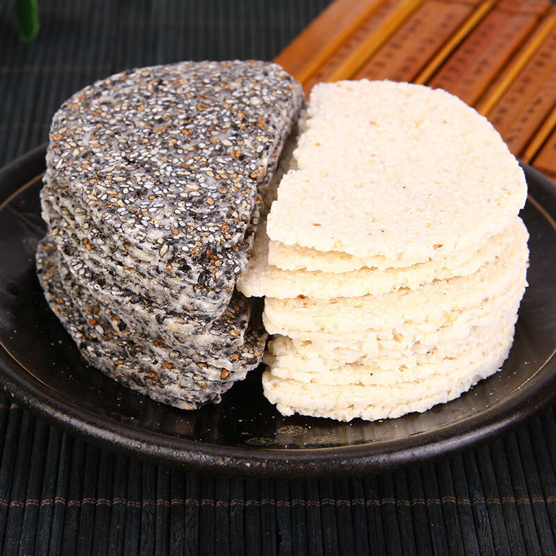 孝感麻糖黑白芝麻糖片传统糕点心零食湖北特产年货礼品盒2盒200克白